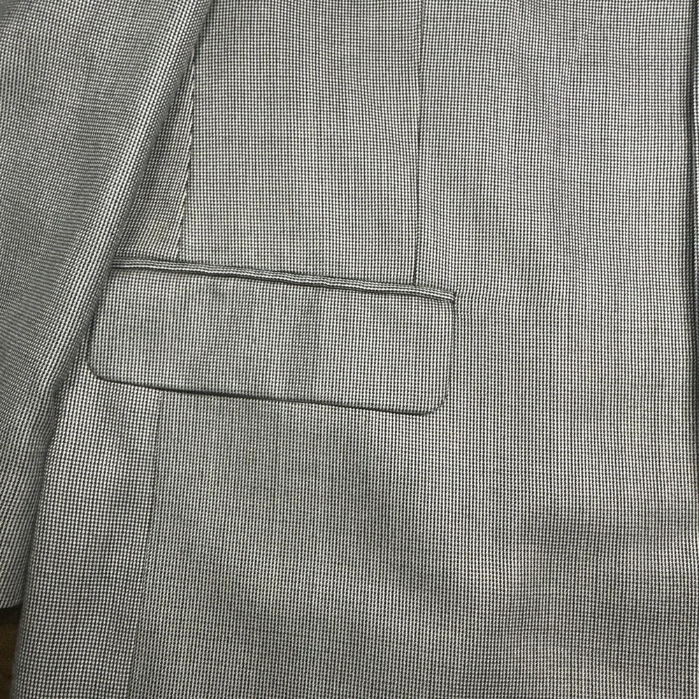 Stafford Mens Blazer Sport Coat 3 Button Casual Jacket 44S Silk Wool Blend Grey‎